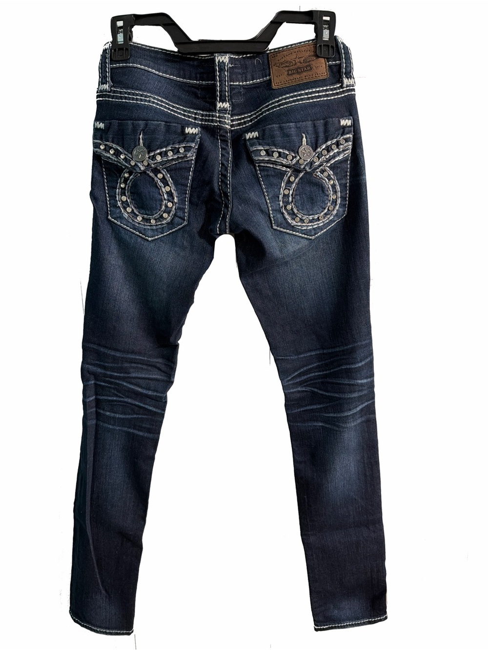 Big Star Skinny Jeans with Rhinestone Studded Pockets